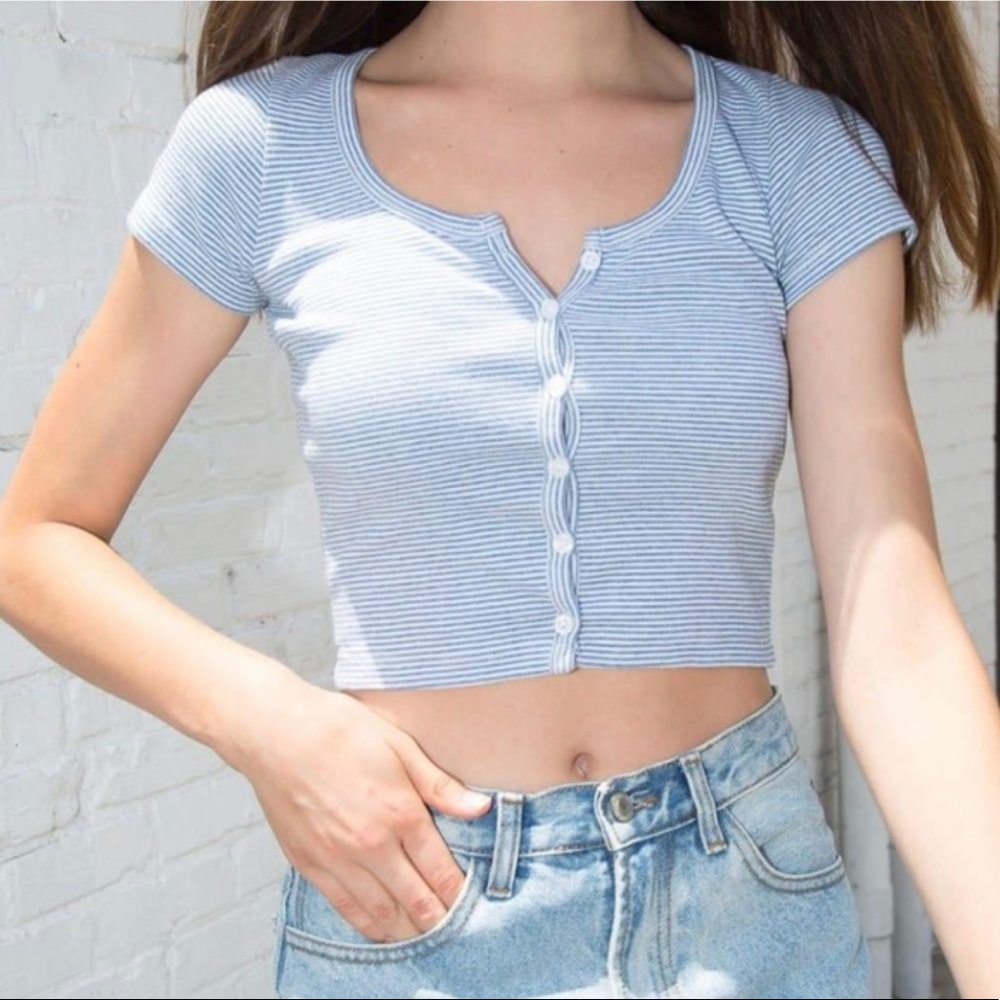 Striped Brandy Melville Baby Tee